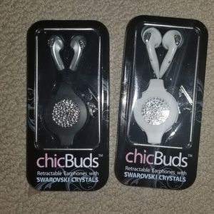Chicbuds Swarovski chrystal retractable earphones